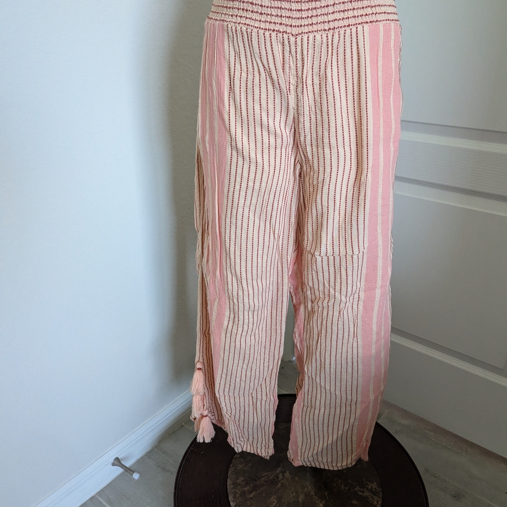 Soft Surroundings Pink and Cream Pants